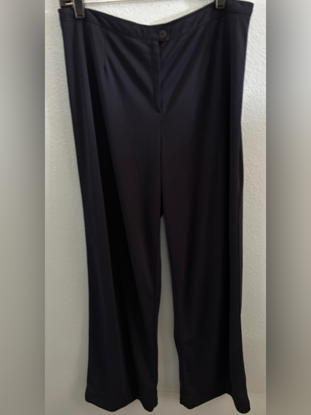 BCBG MaxAzria Navy Blue Wide-Leg Dress Pants Size L